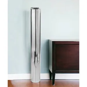Jarrón de Piso de Acero Inoxidable, Diseño Minimalista, Resistente al Óxido, Pieza Decorativa Moderna para Sala de Estar o Entrada - Product Image 1
