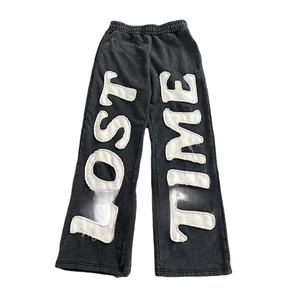 Ensemble sweat à capuche et pantalon de survêtement en molleton 500 g/m² avec lavage acide personnalisé OEM 2024, broderie, taille plus pour homme, hiver, 100 % coton - Product Image 3