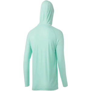 Rashguard à manches longues personnalisé, couleur unie, avec capuche, protection UV UPF50+, pour le surf, la natation et l'entraînement - Product Image 2