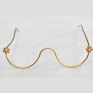 Handmade Brass Gold Plated Facelet eyewear Jewelry Set for Women Bridal Indian Necklace & Earrings Wholesale Manufacturer - Product Image 4