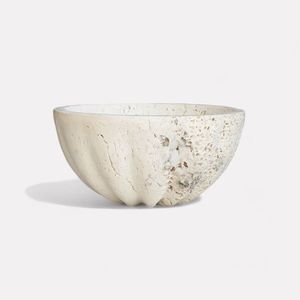 Bol en travertin naturel, conçu pour la décoration de luxe de la maison, centre de table et design intérieur élégant - Product Image 1