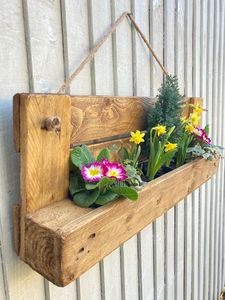 Eco-Friendly <b>Reclaimed</b> Wood Planter with Rustic Finish | Sustainable Decor - Product Image 3