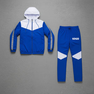 Survêtement coupe-vent personnalisé avec doublure réfléchissante et panneaux de différentes couleurs, pantalon et veste 100% nylon - Product Image 2