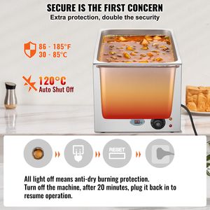 เครื่องอุ่นอาหารบุฟเฟ่ต์ไฟฟ้าแบบ Bain Marie ขนาด 19QT กำลังไฟ 1200W ทำจากสแตนเลส พร้อมฟังก์ชั่นอุ่นและเก็บความร้อน - Product Image 4