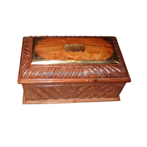 Hot <b>Sale</b> Personalized <b>Wooden</b> Jewelry Organizer with <b>Carved</b> Brass Inlay Design for Storing Earrings Necklaces and More! - Product Image 2