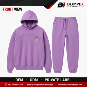 OEM Custom Logo Unisex Oversized Tracksuit Pullover Hoodie Jogger Pants Cotton Fleece Streetwear <b>Sports</b> <b>Set</b> Direct from Factory - Product Image 2