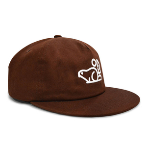 Casquette Snapback UNIZA Marron 5 Panneaux avec Logo Brodé Blanc Motif Castor et Arbre, Chapeau Décontracté Unisexe en Toile pour Adultes, Adapté aux Quatre Saisons - Product Image 3