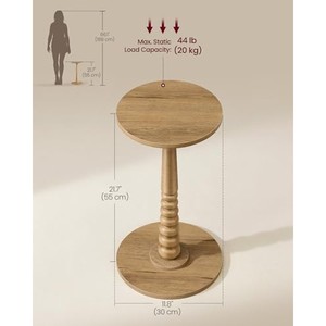 Table d'appoint ovale en bois de manguier artisanal |   Meubles en bois en gros en Inde - Product Image 3