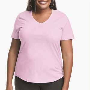 Camisetas de Mujer para Primavera/Verano, Estilo Casual, Algodón, Estampado, Cuello en V, Diseño Personalizado, Alta Calidad, Transpirables, 2025 - Product Image 4