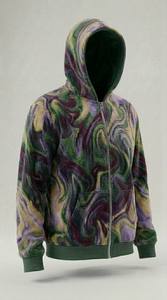 Sudadera con capucha de forro polar grueso unisex con cremallera, logotipo personalizado, estilo oversize, chaqueta informal de moda para invierno - Product Image 3