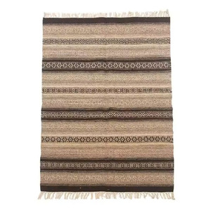 Ensembles de tapis faits main en laine et coton, qualité supérieure, motif abstrait, écologiques, adaptés aux animaux domestiques, disponibles en gros - Product Image 6