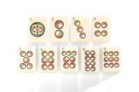 Set Ubin Mahjong Akrilik Ukiran Mewah Lapis Tunggal Warna Ivory Kustom, Golden Harvest Premium, Kit Permainan Meja Koleksi