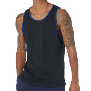 Débardeur Homme 100% Coton Pur, Sans Manches, Col Rond, Tricoté, Coupe Ample et Oversize, Style Décontracté, Respirant - Product Image 1