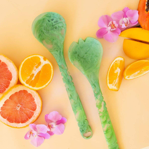 Serveur à salade artisanal en résine |   Ensemble de vaisselle décorative moderne - Product Image 1
