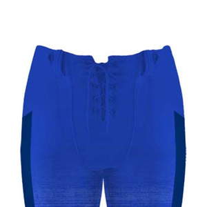 Maillot de football américain personnalisé blanc et bleu avec numéro 55 imprimé par sublimation pour hommes adultes, vêtements de sport respirants en polyester - Product Image 3