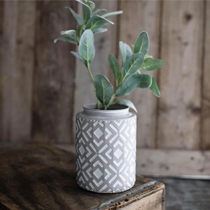 Vase en métal géométrique gris moderne The Vase Edit, hauteur 6,25 pouces, décoration de table faite à la main - Product Image 6