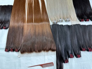 ต่อผมเส้นตรงสีดําธรรมชาติผมมนุษย์ผมเวียดนามที่ยังไม่ได้ผ่านการแปรรูป - Product Image 6