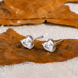 Boucles d'oreilles clous en diamant de laboratoire taille brillant rond de 2 carats en or massif 14 carats pour mariage, anniversaire, fête et cadeau - Product Image 1