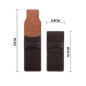 Étui à couverts en cuir moderne, durable et minimaliste, réutilisable, pour cuillère, fourchette et couteau, pochette de rangement portable pour couverts - Product Image 2
