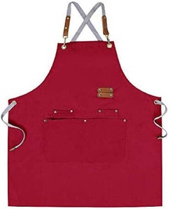 Delantal de Algodón Grueso de Alta Calidad al por Mayor para Unisex, Resistente a las Manchas, para el Hogar, Cocina, Trabajo, Jardinería, Barbería - Product Image 4