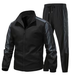 สูทแจ็คเก็ตกีฬาลำลองกางเกงขายาวของผู้ชายสูทแฟชั่นแบบใหม่ดีไซน์พิมพ์ลายปักโลโก้ออกแบบได้ตามต้องการ - Product Image 1