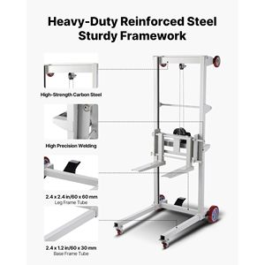 Apilador Manual Multifuncional con Capacidad de 551 Libras, Carretilla Elevadora de Paletas con Altura Máxima de Elevación de 70, Elevador de Materiales - Product Image 5