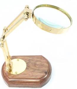 Lupa de Lectura Náutica de Latón de Calidad Premium, Lupa de Mano Vintage con Mango Metálico, Modelo Marítimo Antiguo para Escritorio - Product Image 6