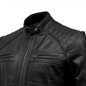 Chaqueta de cuero nueva, moderna y elegante, de buena calidad, la más vendida, al precio más bajo, nuevo diseño, 100% cuero puro, precio al por mayor. - Product Image 4