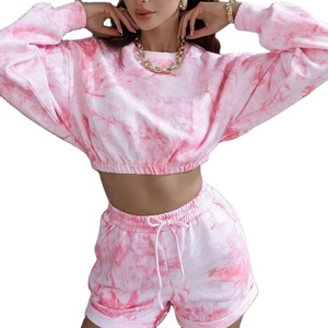 <b>Tie</b> Dye <b>Set</b> Jogger Woman Casual Washed New Arrival Loose Workout Wholesale Unique High Waist - Product Image 4