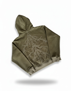 Sweat-shirt à capuche vert olive pour homme, coupe classique, en molleton de coton, décontracté, pour l'automne - Product Image 2