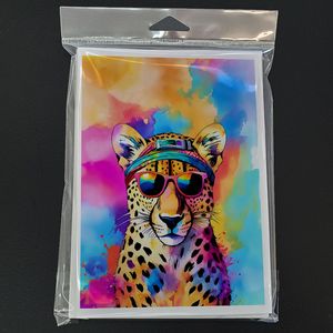 Whimsical A7 Size <b>5x7</b> New Hippie Animal Cheetah Blank Note Cards Pack of 8 with <b>Envelopes</b> Greeting Cards - Product Image 3