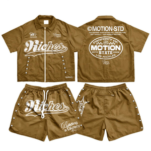 <b>Men</b> Short Sleeve Windbreaker Clothing Set Casual <b>Summer</b> <b>Jacket</b> with Matching Shorts Comfortable Daily Apparel - Product Image 2