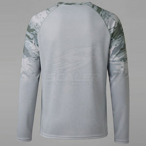 Chemise de pêche sportive personnalisée UPF 50 pour hommes avec matière légère et respirante, manches longues, boutons sur le devant, plusieurs options de couleurs - Product Image 2