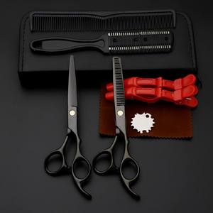 Low MOQ Customized Hair <b>Barber</b> Scissors Titanium Coating Cutting Hair Scissors <b>Set</b> Professional Hairdressing Scissors - Product Image 6