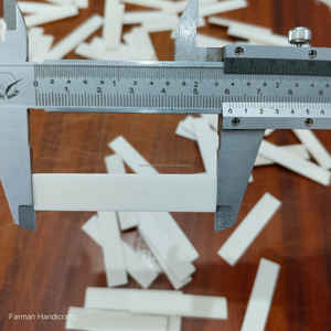 Manche de couteau moderne élégant en os de buffle blanc écologique, 60 mm de long, 2 mm d'épaisseur, fait main, matériau en vrac - Product Image 2