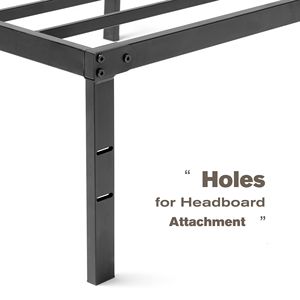 Heavy Duty Metal <b>Twin</b> <b>Bed</b> <b>Frame</b> with Storage 14 Inch High Sturdy Steel Slats No Box Spring Needed Minimalist Design - Product Image 3