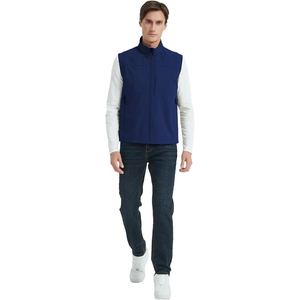 Gilet sans manches bleu marine pour homme, col montant, léger, hydrofuge, ODM - Product Image 2