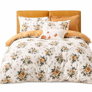 ผ้าปูที่นอนลายดอกไม้ขนาดคิงไซส์ พร้อมปลอกหมอน 2 ใบ คุณภาพพรีเมียม - Product Image 1