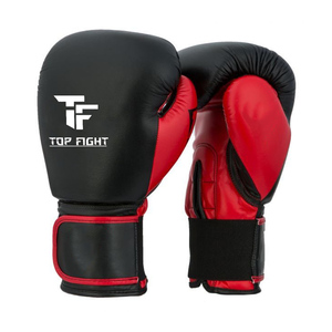 ถุงมือชกมวย PU ดีไซน์ทันสมัย ถุงมือชกมวยไทย คิกบ็อกซิ่ง สำหรับฝึกซ้อม MMA หนังวัวแท้ รับสกรีนโลโก้ - Product Image 1