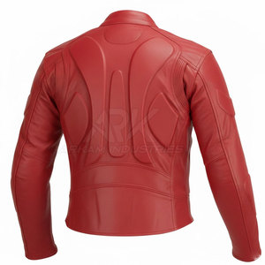 Chaqueta de moto con cremallera completa para hombre, recién llegada, corte ajustado, marca privada, chaquetas de cuero para hombre. - Product Image 2