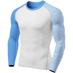 Camiseta de Compresión de Manga Larga Personalizada, Ecológica, de Secado Rápido, Transpirable, con Protección UV UPF50+, para Deportes de Gimnasio y MMA - Product Image 1