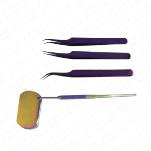 New Private Label Eyelash Tweezers Set Stainless Steel Volume <b>Lash</b> Extension Tools with Mirror Professional <b>Kit</b> - Product Image 4