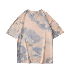 เสื้อยืดผ้าฟลีซคุณภาพสูง 100% คอตตอน ลายมัดย้อม สไตล์ลำลอง ทรงโอเวอร์ไซส์ แขนสั้น เสื้อสปริง คอกลม ทรงหลวม ใส่ได้ทั้งชายและหญิง - Product Image 5