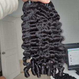 Clip sin costuras de alta calidad Ins Raw Virgin Birmese Curly Hair Extensiones de cabello humano Clip sin costuras Ins Invisible Clip Ins - Product Image 6