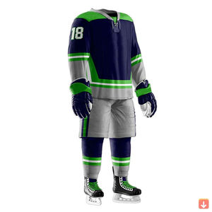 Top Trending Custom Size Men's Breathable Quick Dry Ice Hockey Wear Sportswear with Custom Logo Men's Ice Hockey Uniform <b>Sets</b> - Product Image 2