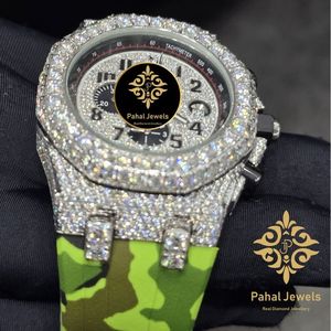 Reloj Cronógrafo de Cuarzo con Incrustaciones de Diamantes, Esfera Redonda, Bisel con Pedrería, Estilo Cronógrafo, para Regalo y Moda - Product Image 4