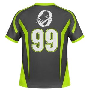 Men Black Lime Green Sublimated Handball Jersey Short Sleeve <b>Polyester</b> Team Wear Sports <b>Shirt</b> Match Training Apparel - Product Image 2