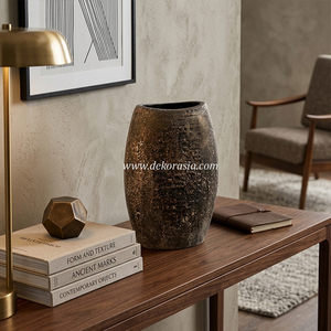 Decorative <b>Handmade</b> Ceramic Vase Collection Vintage <b>Pottery</b> Vase for Home Office Hotel Decoration - Product Image 3