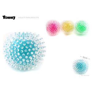 Pelota Transparente con Púas Tommy de 9cm, Juguete Interactivo para Mascotas - Product Image 1
