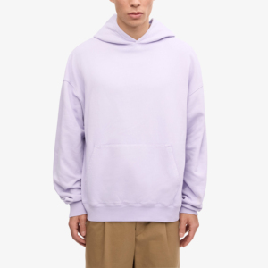 Sudadera con Capucha Negra Lisa de Algodón 100% de 500 g/m² de Alto Gramaje, Estilo Boxy, Personalizada, Oversize, con Lavado Ácido - Product Image 1